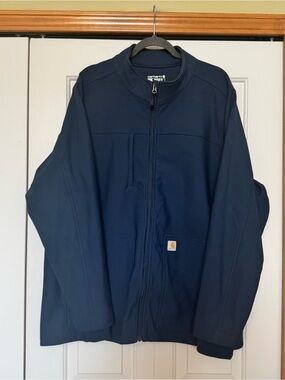 Carhartt Rugged Flex Peak Bonded Softshell Jacket Womens 3XLl Navy Blue